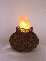 Artificial Flame Lighting Low Vase